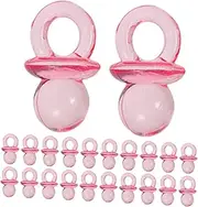 SECFOU 200pcs Mini Clear Acrylic Pacifiers Cute Decorations for Shower Gender Reveal Table Scatter for Celebrations and Games