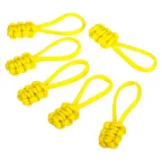 10pcs Zipper Pulls Replacement Extension Cord Handle Fix Pull Tab Yellow