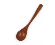13cm Soups of Slab Rice and Solid Wood Soups Spoon - Dark Brown