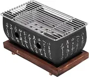 Japanese Hibachi Grill,Japanese Hibachi Grill Tabletop 5.3 x 5.3 x 9.7in Mini Household Aluminium Alloy Japanese Barbecue Grill,Barbecue Stove for Home