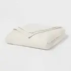 Threshold Reversible Throw Blanket Knitted 92x90 Chenille OEKO-TEX, Ivory