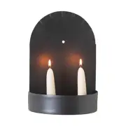 Cambridge Two Candle Sconce in Smokey Black – Petite Wall Accent