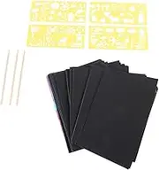 ERINGOGO 1 Set Scratch Paper for DIY Drawing Molds Painting Set Scratch Paper and Special Pens for Creative Imagination and Fun Activities