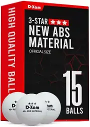 Ping Pong Balls 15 Pack | 3 Star White Size 40+ Table Tennis Ball Set | High-...