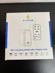 E-VATAR USB-C Docking Station With 3 Display-Ports Compatible With MacBook Pro