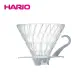 《HARIO》V60白色02玻璃濾杯 VDG-02W 1~4杯