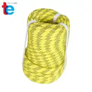 Yellow 3/8" × 100' High Strong Braid Polyester Arborist Tree Climb Rope 3520Lbs