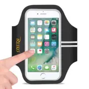 Reiko Running Sports Armband for iPhone 7/ 6/ 6S or 5 Inches Device in Black (5X