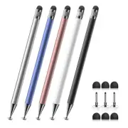 Stylus (5 Pcs), 2-in-1 Stylus Pen for Touch Screen, High Precision and Sensitiv