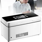 Portable Diabetes Cold Storage Box, Insulin Cooler Refrigerated Case, Mini Medicine Refrigerator,LCD Display Alarm System and Crossbody Bag,8-24H Long Standby time,ButtonModel-ThreeBatteries