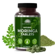 SAPTAMVEDA Organic Moringa Tablets, Drumstick Leaf Tablets 120 Tablets 500mg