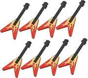 Hohopeti Miniature Guitar Instrument Models 8pcs Realistic Mini Guitars for Home Party