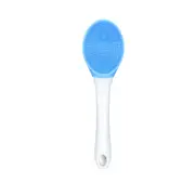 2W USB Electric Silicone Long Handle Bath Brush (Blue)