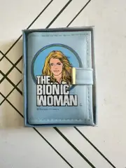 Vintage Bionic Women girls blue Clutch Wallet Unused New Rare