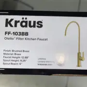 Kraus Oletto Brushed Brass 1 GPM Cold Water Dispenser FF-103BB