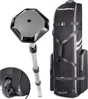 CHAMPKEY Soft Padded Golf Travel Bag with Oversize Wheels| Premium 1200D Polyester Oxford Golf Travel Cover｜Excellent Balance and Durability Golf Travel Bags