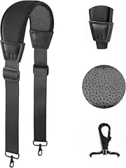 [FIEIL] 67" Universal Shoulder Strap, Mesh Thick Padded Bag Strap with Double Adjustable Buckles and Metal Hooks