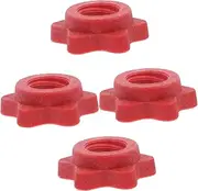 HEALLILY Sturdy Plastic Barbell Self-Locking Nuts Barbell Lock Collars Nuts 4pcs Set Anti Skid Barbell Nut Easy Install for Quick Weight Changes