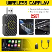 2Set 2 in 1 Android Auto Wireless Adapter Wireless CarPlay Adapter Plug Play Car