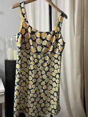 Diane Von Furstenberg For Target 90's Shift Yellow Poppy Mini Dress