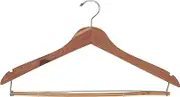 CedarFresh 26340 Red Cedar Wood Clothes Hangers | Locking Trouser Bar and Swivel Hook Set of 4