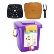 Kitchen Compost Bucket Waste Bin Multiuse Creative Easy to Move Indoor Compost