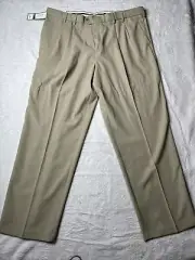 Dockers Mens Golf Pleated Relaxed Pants Tan 40x30 NWT