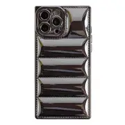 For iPhone 14 Pro Max Shockproof Down Jacket Design Phone Case Straight Edge TPU Back Cover