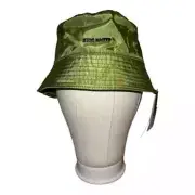 Steve Madden Womens Solid Satin-Lined Bucket Hat Olive Green One Size New