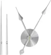 EMOON 2 Pair Long Hands with 3D Clock Movement DIY Large Wall Silver