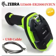 Zebra LI3608-ER Rugged Corded Handheld 1D Barcode Scanner Imager with USB Cable
