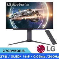 在飛比找博客來優惠-LG樂金 27GR95QE-B 27型 QHD OLED 2