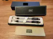 Cross Metropolis Set Black & Chrome Ballpoint Pen & Pencil New In Box Conoco