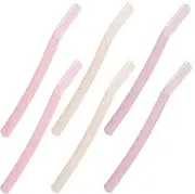 ARTSEWPLY 6pc Eyebrow Razor Set Trimmer Shaper Makeup Tool Kit Portable Travel-friendly for Home Travel Random Color