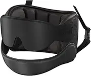 SARISUN Travel Pillow for Airplanes, Airplane Pillow with Eye Mask for Long Flight, Flight Pillow for Sleeping Travel, Travel Pillow for Road Trip, Headrest Combo with Chin Strap, Black
