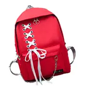 15L Canvas Backpack Student School Rucksack Shoulder Bag Outdoor Travel RED COLOR