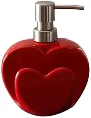 450ml Ceramic Emulsion Bottle Shower Shampoo Liquid Soap Dispenser Hand Sanitizer Bottle Bath Bottles Bathroom Acces(Red)