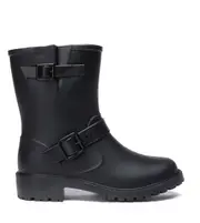 TARRAMARRA Women Rain Boots PVC Mid Calf Waterproof Gumboots With Wool Insole