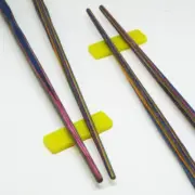 Glass Chopstick Holder, Set of 4-Yellow