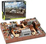 WW2 Military Base Bunker Trench Building Blocks (1350 Pcs) Including Fortresses, Anti-Aircraft Guns, Treatment Room， Perfectly Restore The WW2 Scene, The Best Gift for Children who Love Military