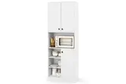 Costway 166cm Kitchen Cabinet 3 Doors Buffet Sideboard Cupboard w/Storage Shelves Tallboy Dining Living White