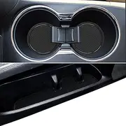 Auovo Anti Dust Door Mats for Toyota Highlander Accessories 2019 2018 2017 2016 2015 2014 Custom Cup Holder Insert Liner Coaster Center Console Door Pads Interior Trim (14pcs/Set, Black)