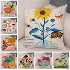 Abstract Mushroom Flower Insect Deer Cushion Cover Nordic Pillowcase Pillow Case