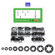 360Pcs Internal Tooth Washers Assortment Kit, 65Mn, 9 Size, Black