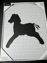 Reversible Chalkboard Rocking Horse plaque wall hanging baby nursery decor