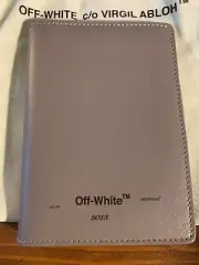 OFF-WHITE C/O VIRGIL ABLOH Gray Leather Passport Holder - New
