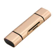 5 In 1 Type-C Micro USB TF SD OTG Multi-function Adapter For Laptop Macbook Computer GOLD COLOR