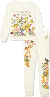 [Disney] Girls D100 Character Fleece Sweatshirt & Jogger Set - Mickey, Minnie, Stitch, Elsa, Mirabel - Girls 4-16