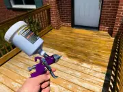 Pneumatic 20 fl. oz. HVLP Gravity Feed Air Spray Gun / spray gun less overspray