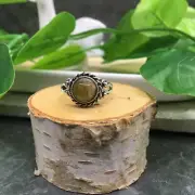 Labradorite Handmade Gemstone Ring 925 Silver Plated New Free Ship Size 5 5331